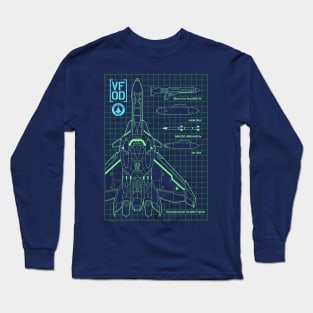 Macross VF0D Blueprint Long Sleeve T-Shirt